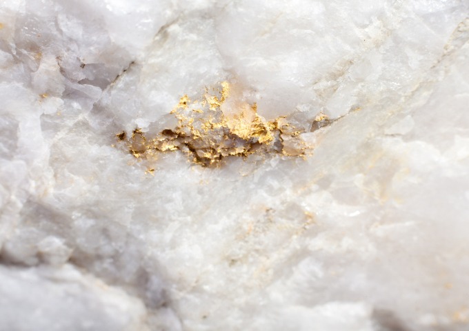 Gold in quartz